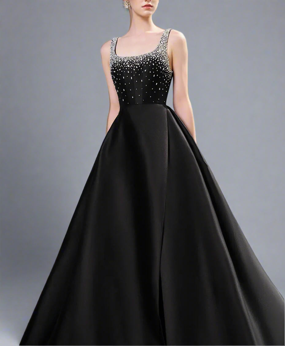 Embellished Sleeveless Gown with A-line Skirt - NOVA
