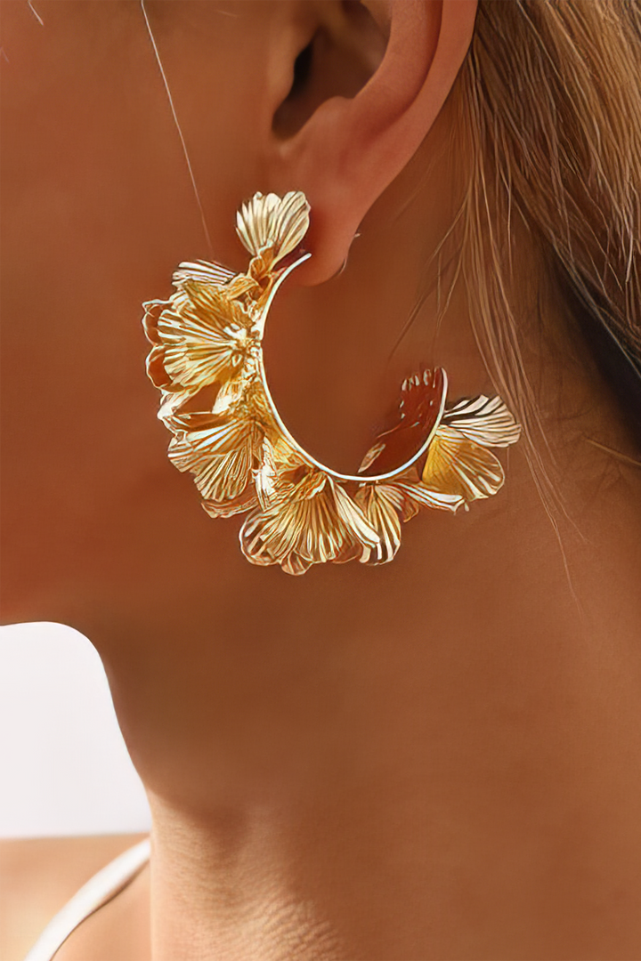 Metal Flower Earrings