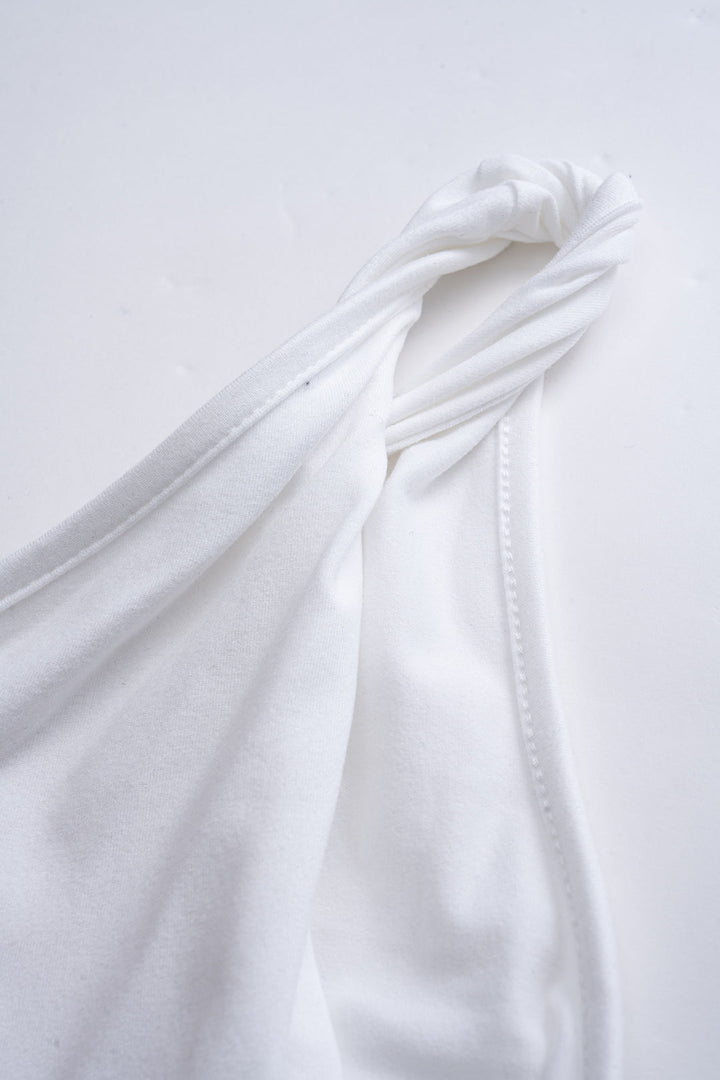 Twist Knot One Shoulder Mini Dress