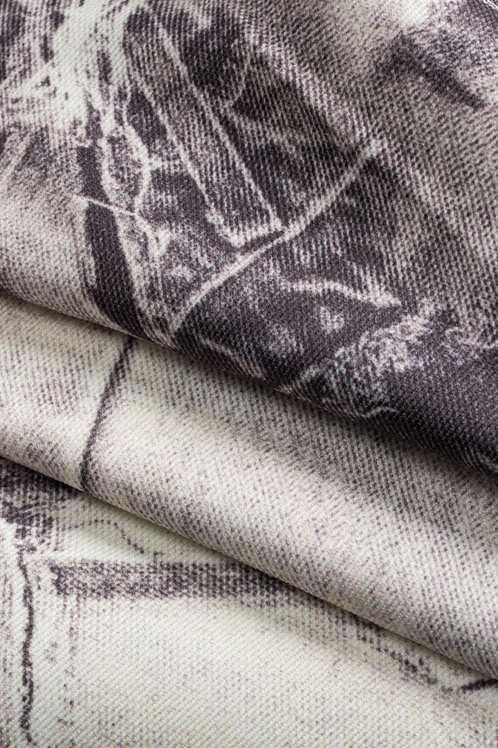 Abstract Print Buttoned Pocket Barrel Trousers