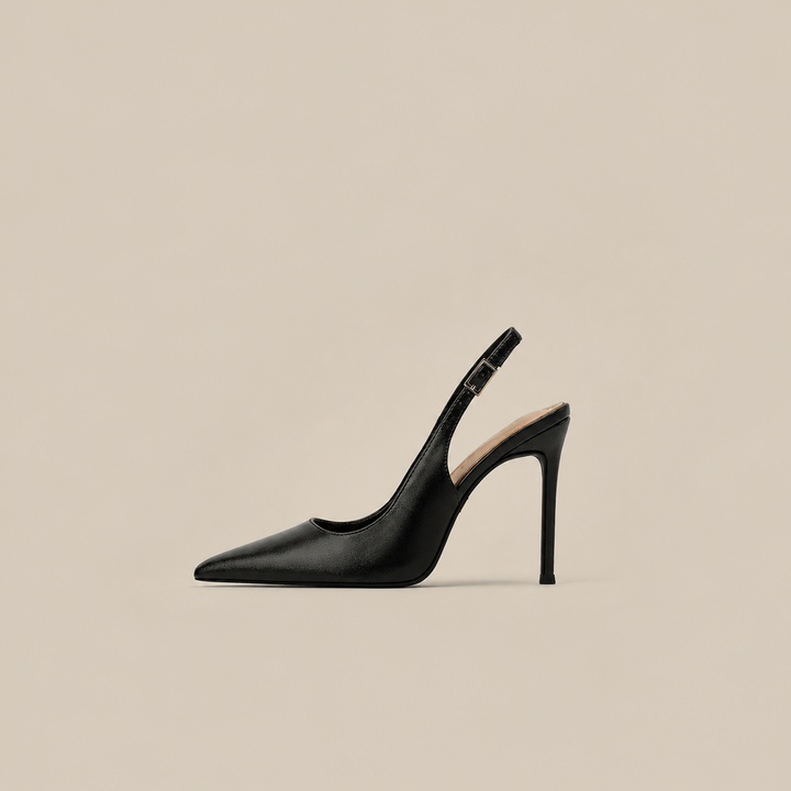Pointed-Toe Leather Slingback Pumps – ODD- CAMILLE