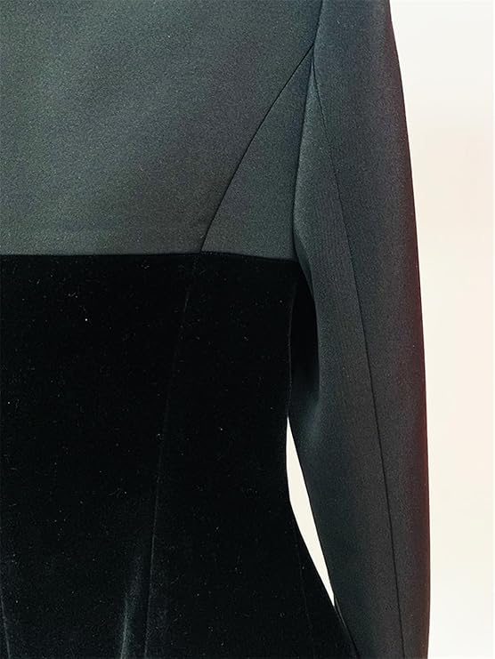 structured velvet-panel blazer – BOLIR