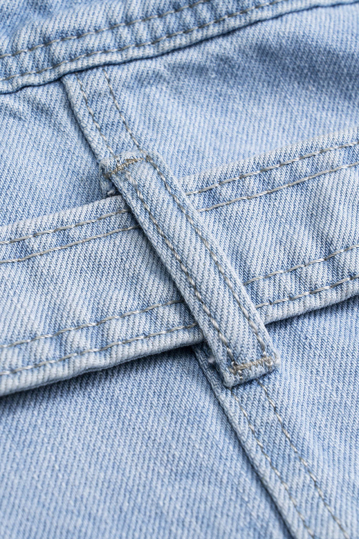 Denim Long Tail Waist Belt Corset