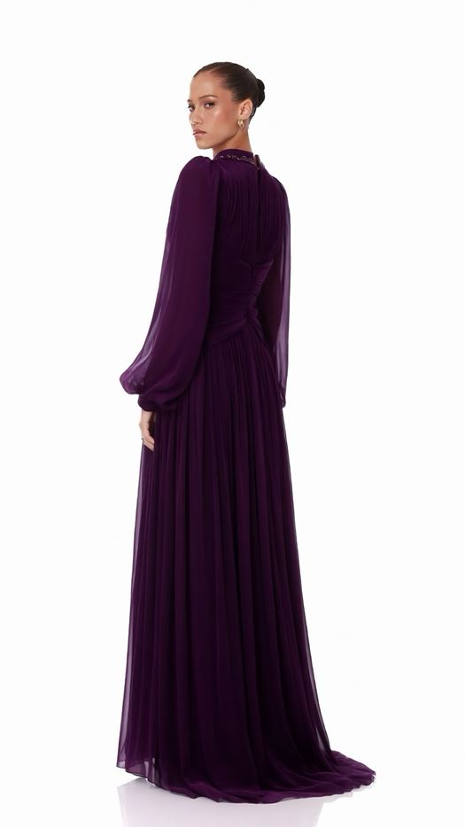 Pleated Maxi Dress with Gathered Waist Detail - SNYAI