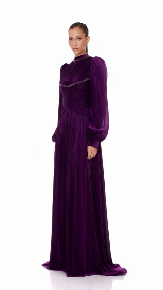 Pleated Maxi Dress with Gathered Waist Detail - SNYAI