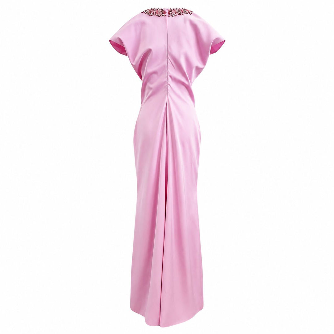 Crystal Neck Evening Gown - Elegance