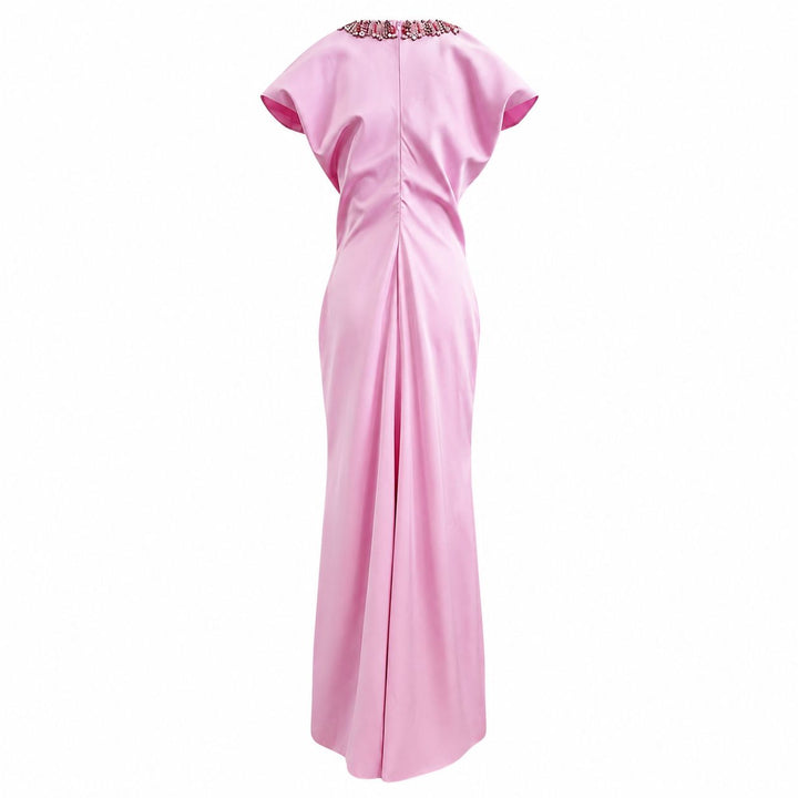 Crystal Neck Evening Gown - Elegance