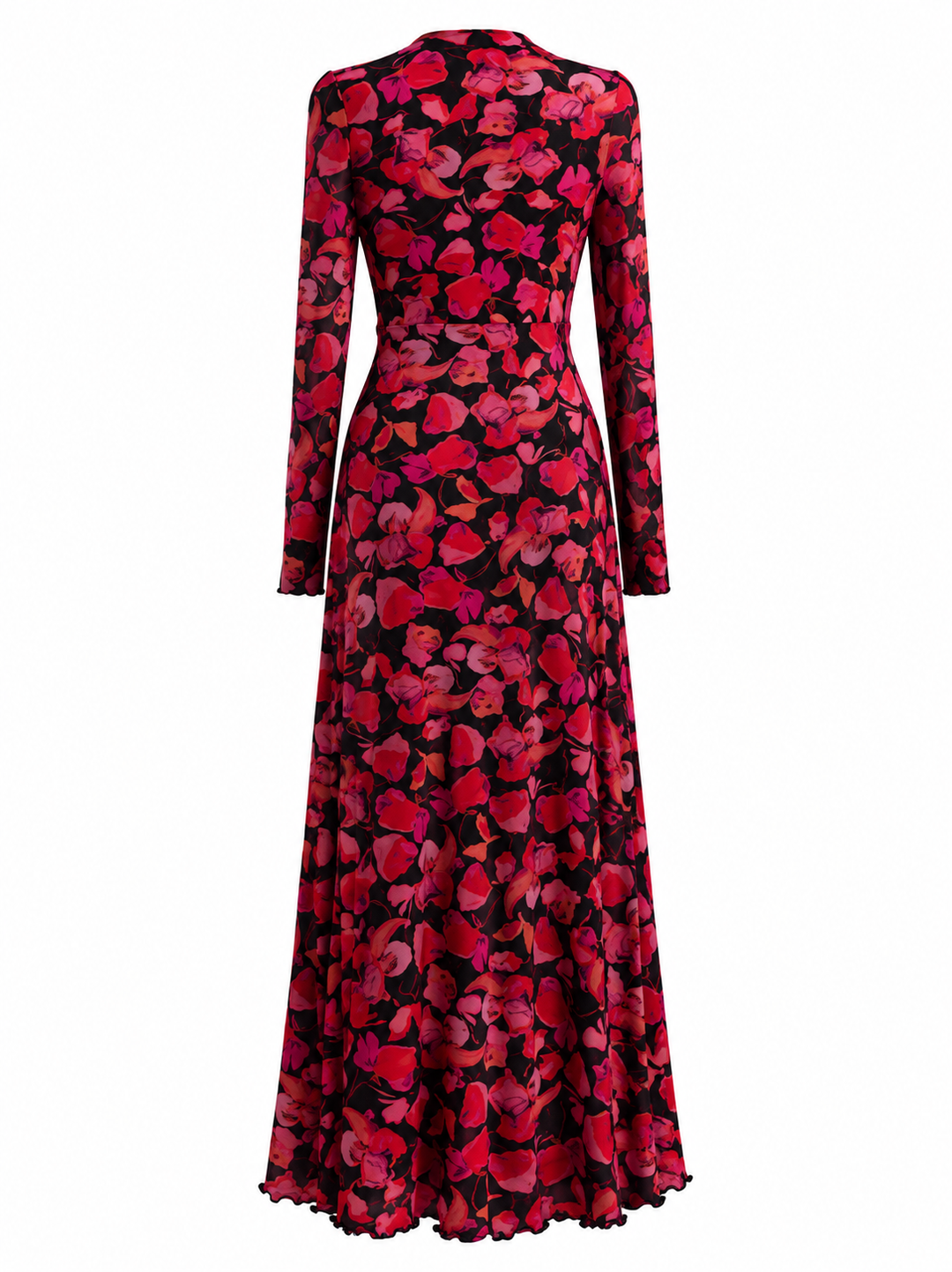 Rose Noir Floral Twist Maxi Dress - Enchant