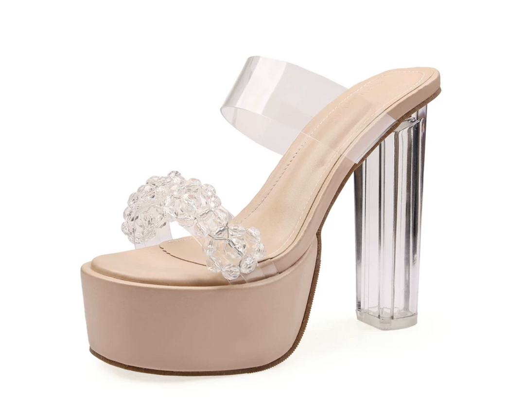 Crystal Clear Platform Heels – Lumi