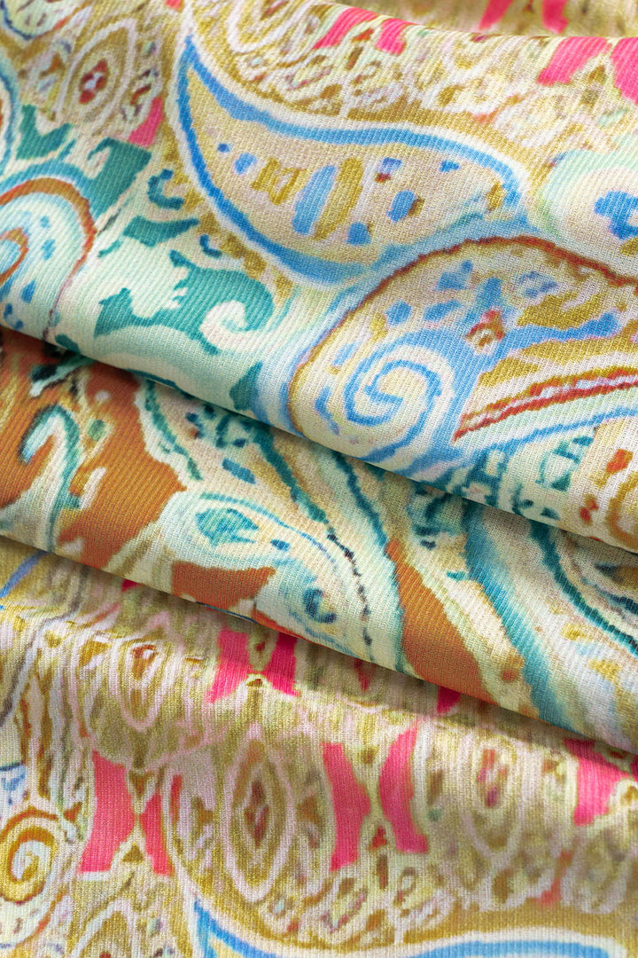 Abstract Contrast Pattern Cut Out Slip Sleeveless Maxi Dress