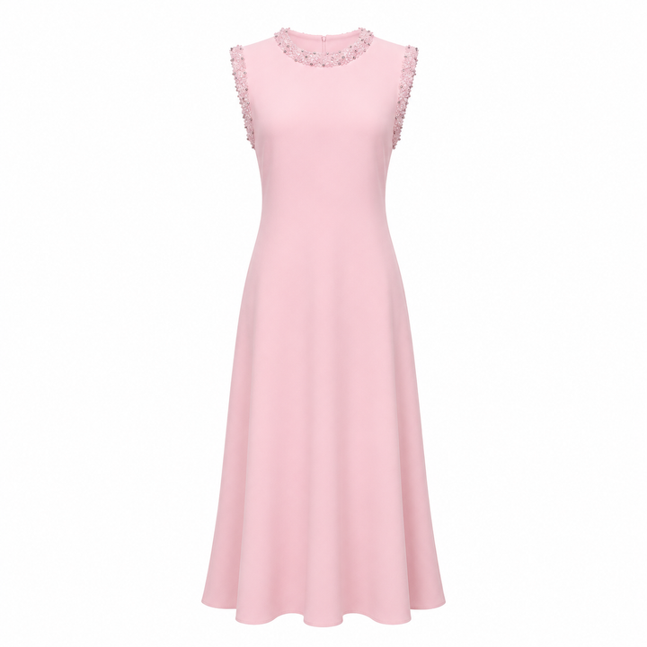 Embellished Sleeveless Maxi Dress - Sky