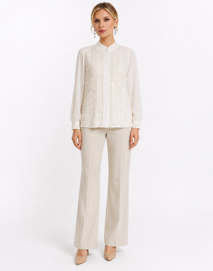 Elegant Floral Lace Blouse - Grace