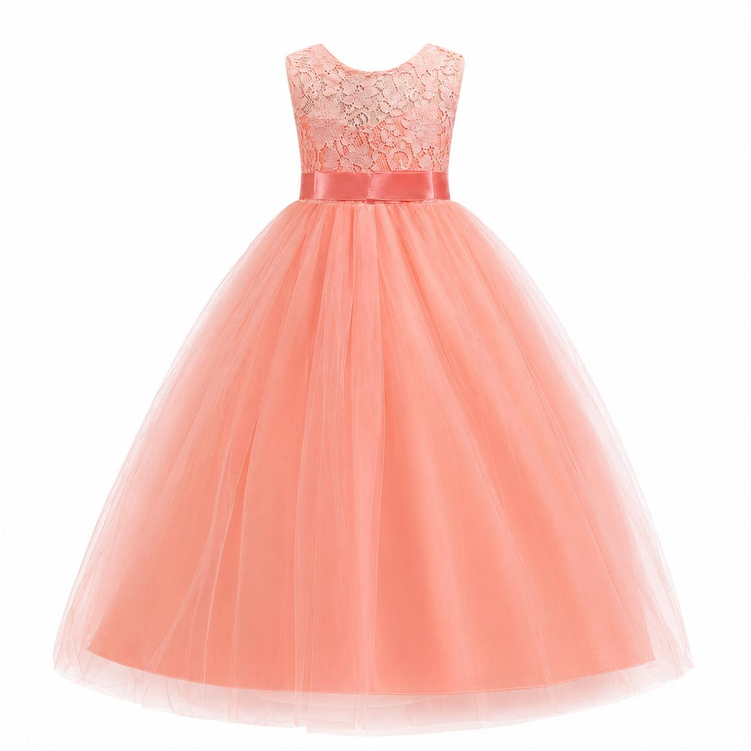 Elegant Lace Princess Dress - Girls
