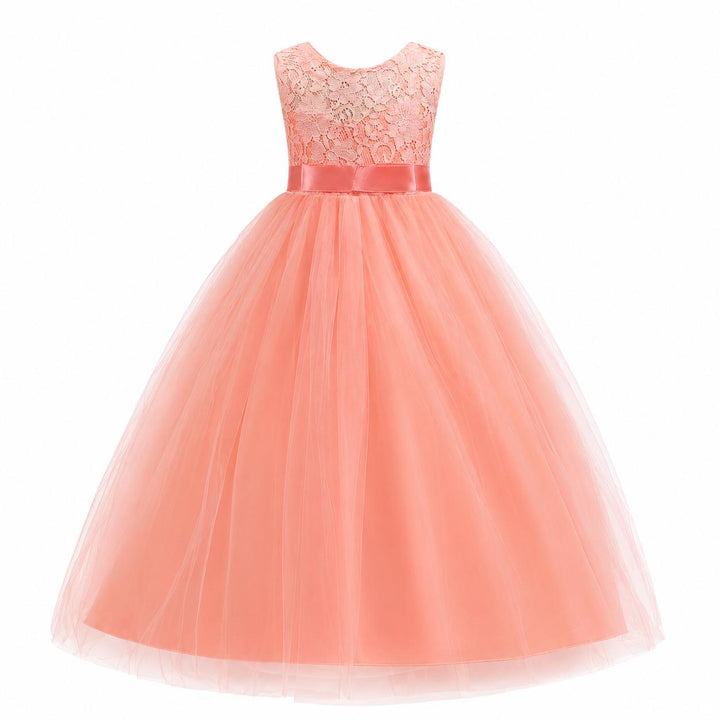 Elegant Lace Princess Dress - Girls