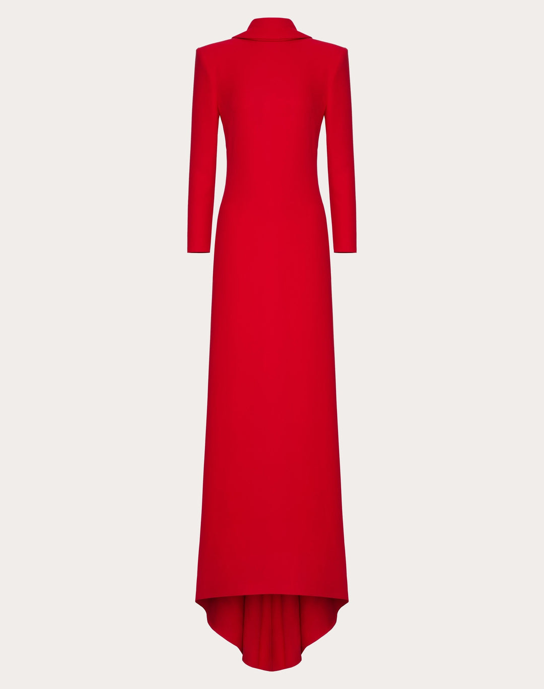 long-sleeve high-neck column gown – SCLETTA