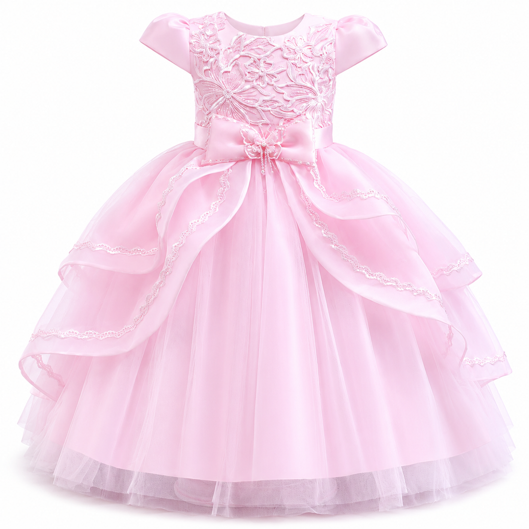 Princess Layered Ball Gown for Girls - Royal
