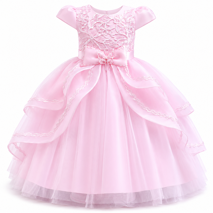 Princess Layered Ball Gown for Girls - Royal