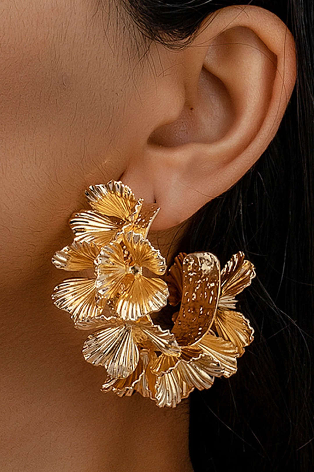 Metal Flower Earrings
