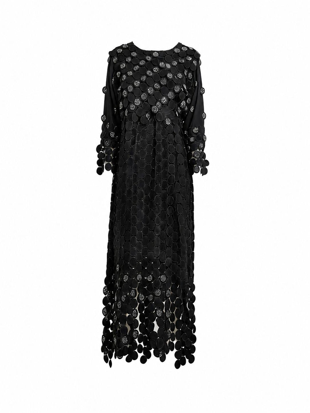 Elegant Circle Lace Midi Dress - Grace