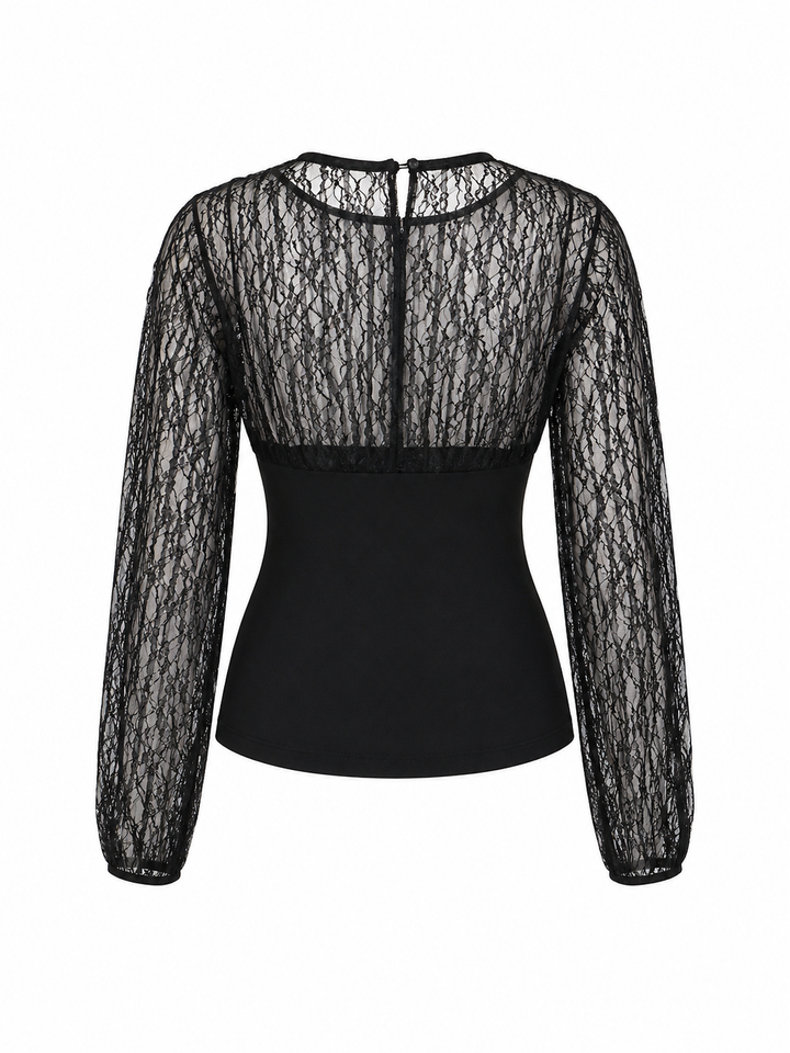 Black Sheer Lace Corset Top – ÉVORA