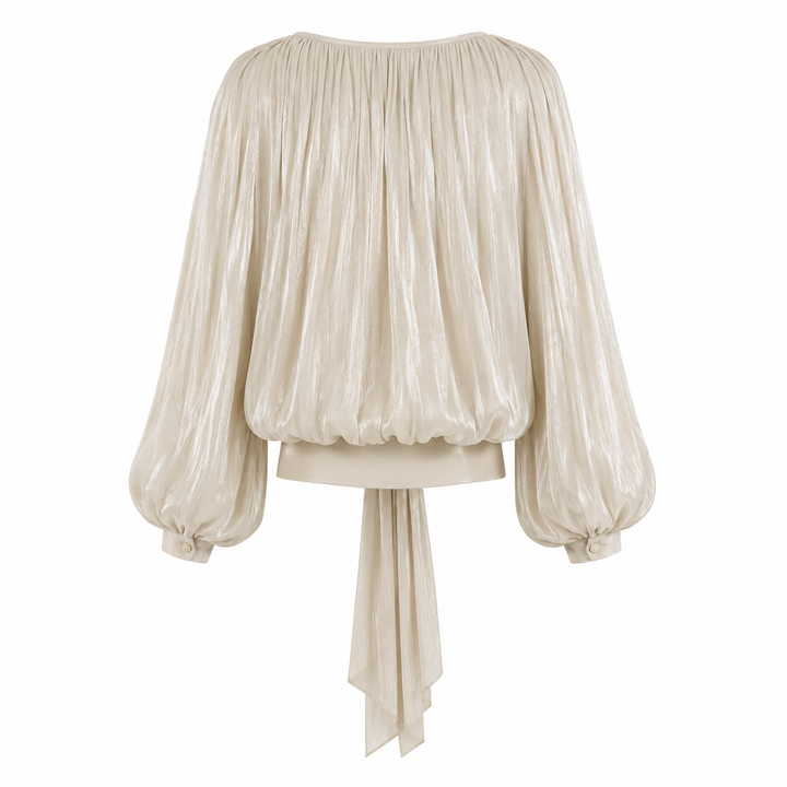 Pearl Mist Shimmer Blouse - Elegance