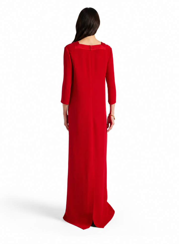 Red Minimalist Maxi Dress - Scarlet