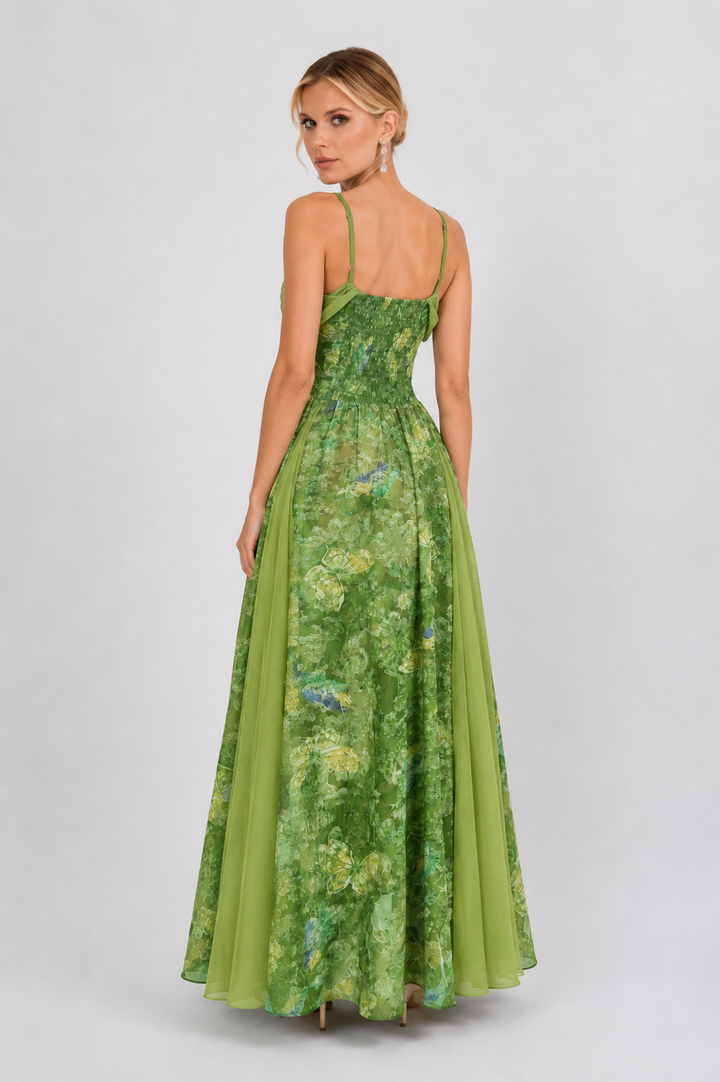 Floral Chiffon Maxi Dress - Meadow