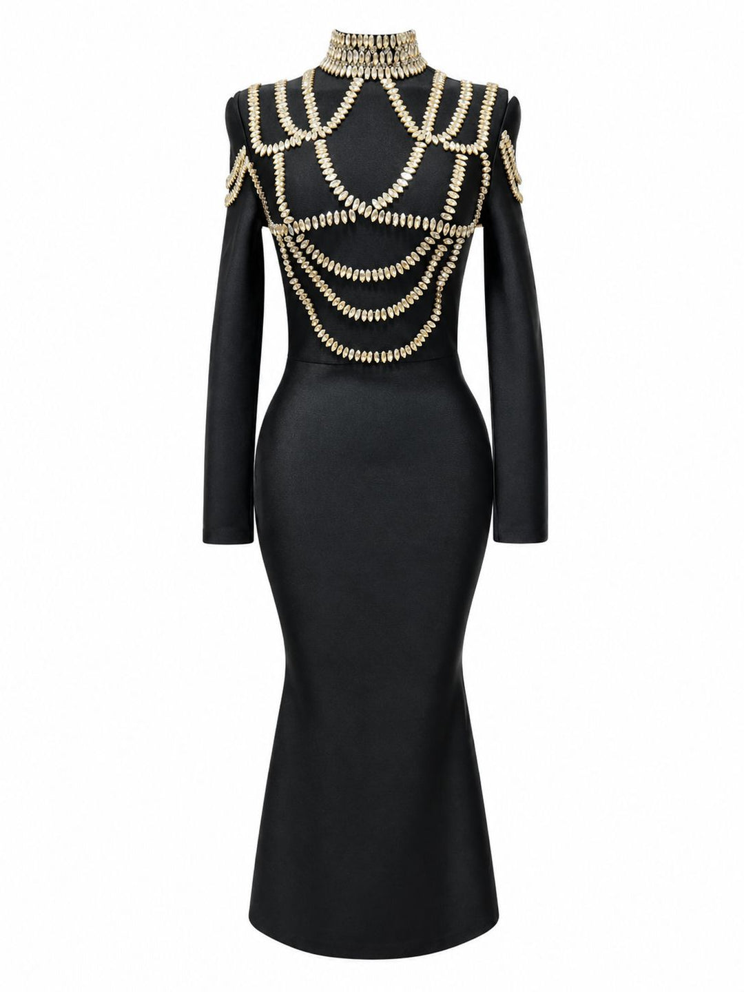 Royal Crystal Embellished Mermaid Dress - Luxe