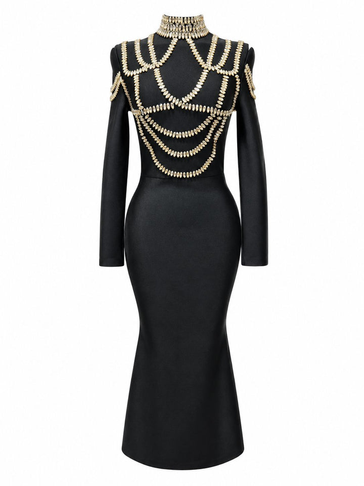 Royal Crystal Embellished Mermaid Dress - Luxe