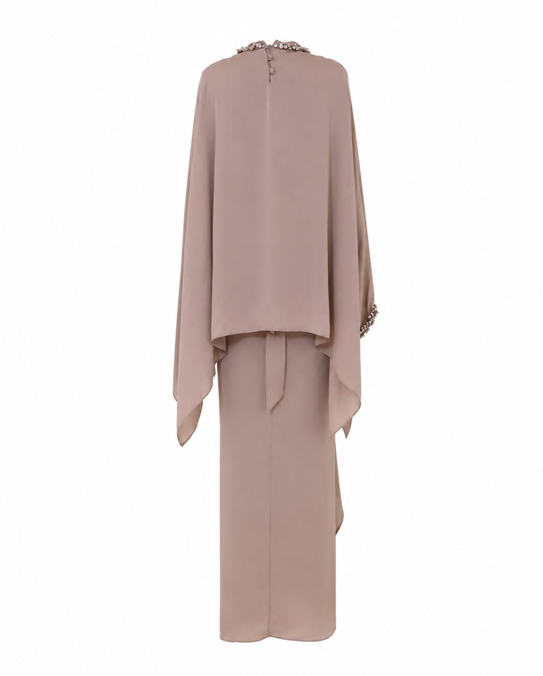 Crystal Collar Draped Maxi Dress - Grace
