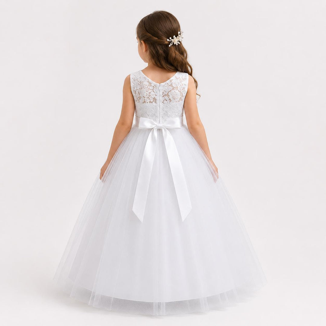 Elegant Lace Princess Dress - Girls
