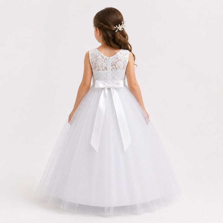 Elegant Lace Princess Dress - Girls