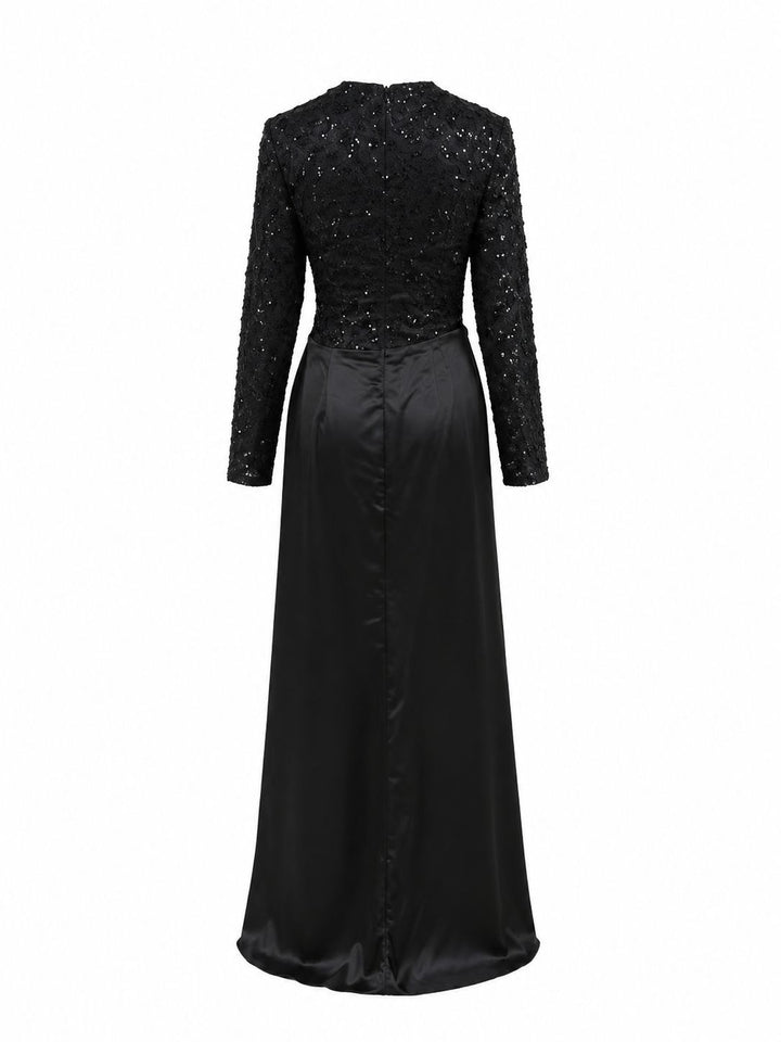 Luxury Sequin Evening Gown - Midnight
