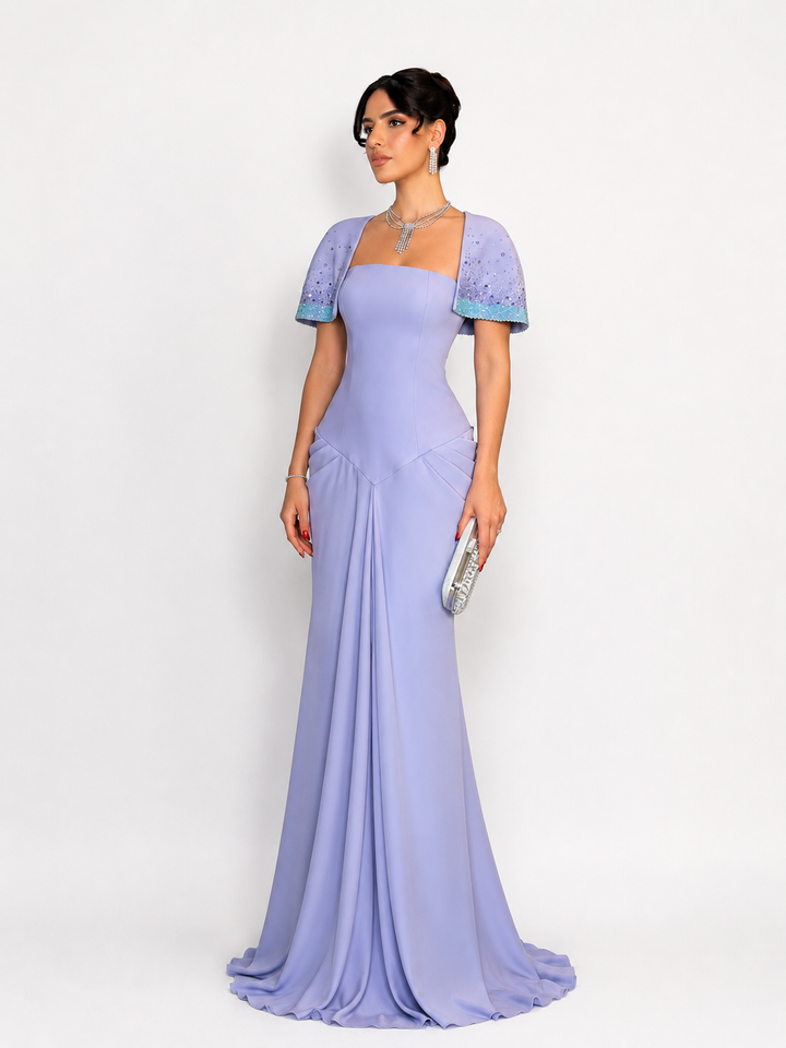 Elegant Lilac Mermaid Evening Gown - LAVÉLLE