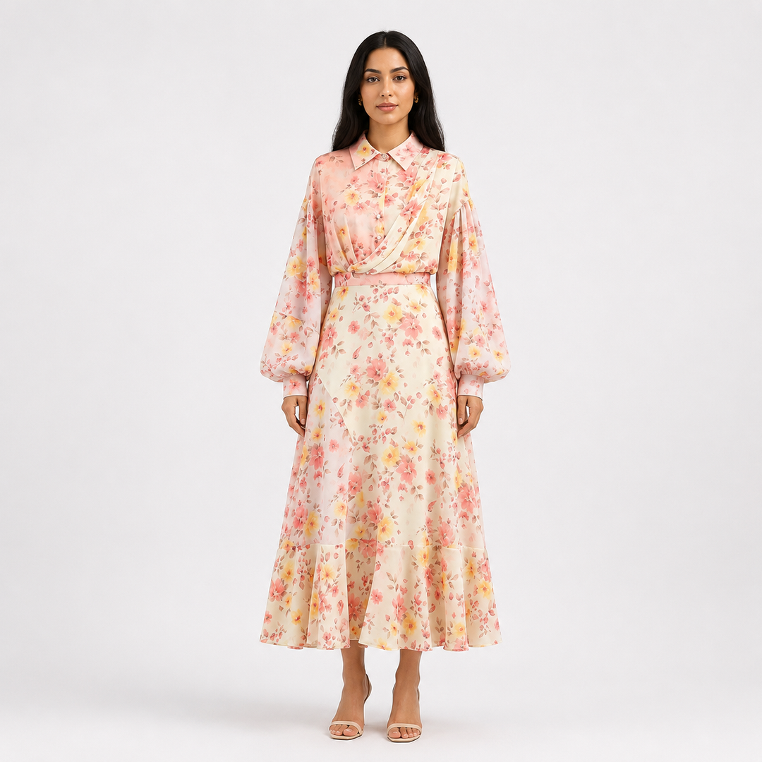 Pastel Garden Floral Maxi Dress - Blossom
