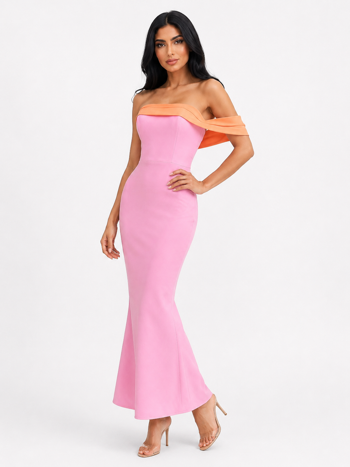 Blush One-Shoulder Mermaid Dress - Grace