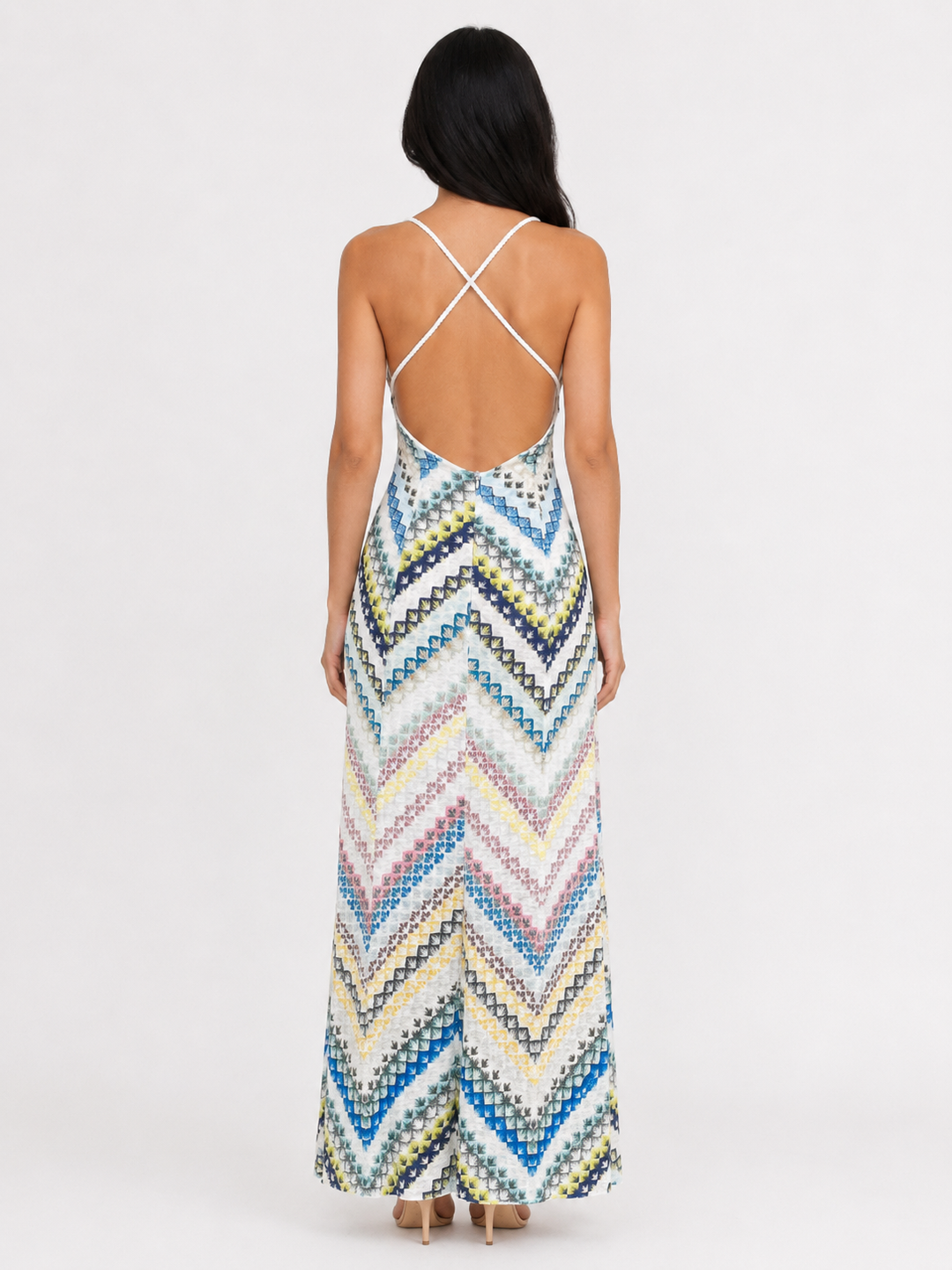 Chevron Print Maxi Dress - Breeze