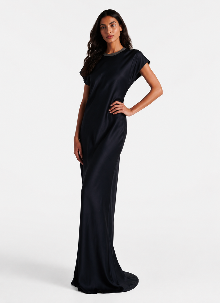 Midnight Navy Column Maxi Dress - Eclipse