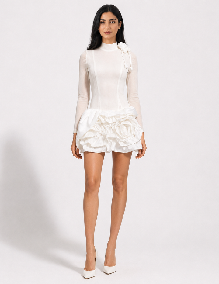 Elegant Floral Mini Dress - Blossom