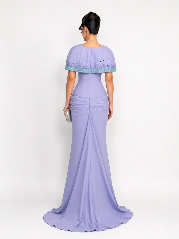 Elegant Lilac Mermaid Evening Gown - LAVÉLLE