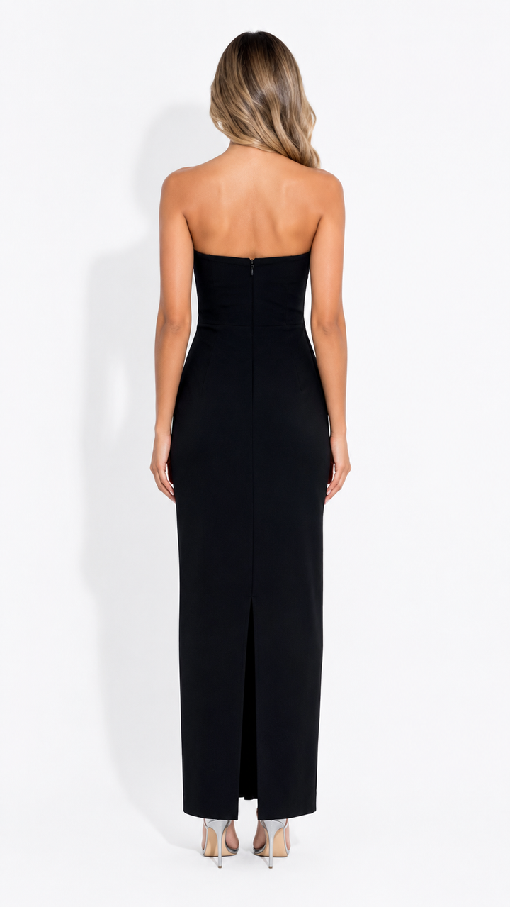 Midnight Crystal Column Dress - Eclipse