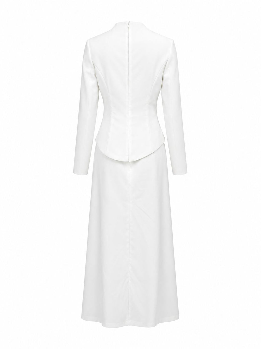 Elegant High-Neck Maxi Dress - Cocoa