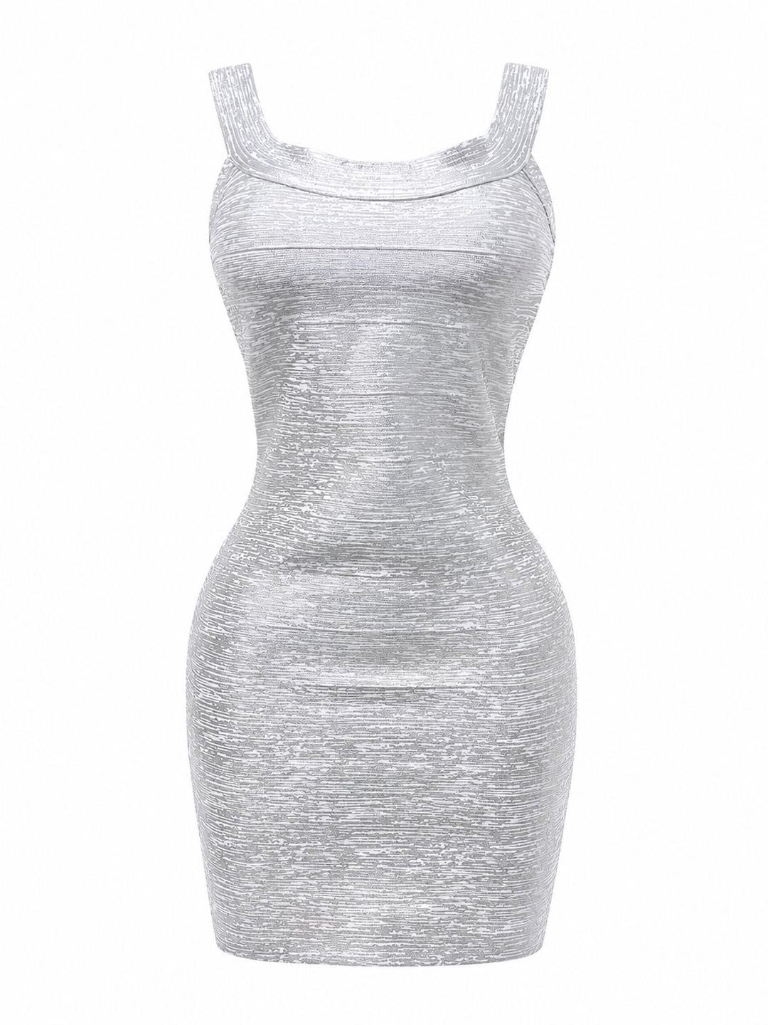 Metallic Textured Bodycon Mini Dress - Shimmer