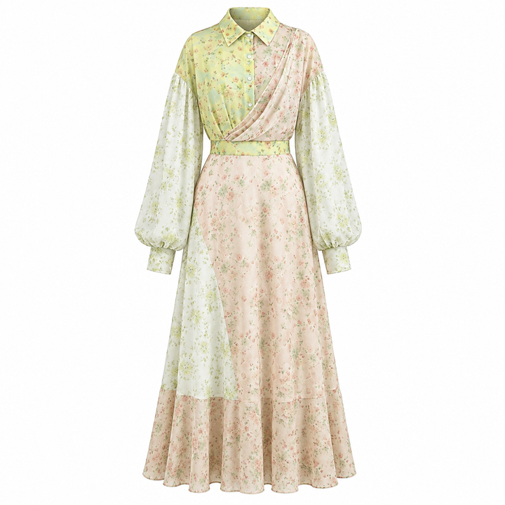 Pastel Garden Floral Maxi Dress - Blossom