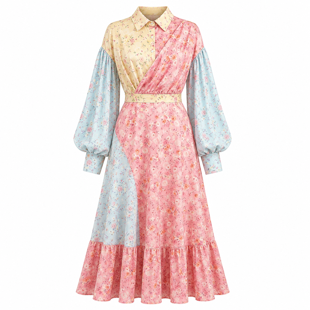 Pastel Garden Floral Maxi Dress - Blossom