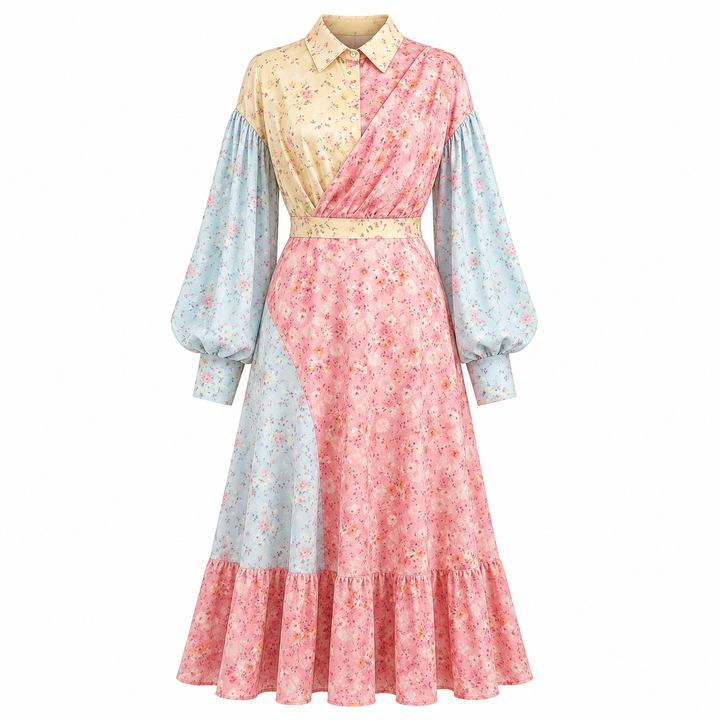 Pastel Garden Floral Maxi Dress - Blossom