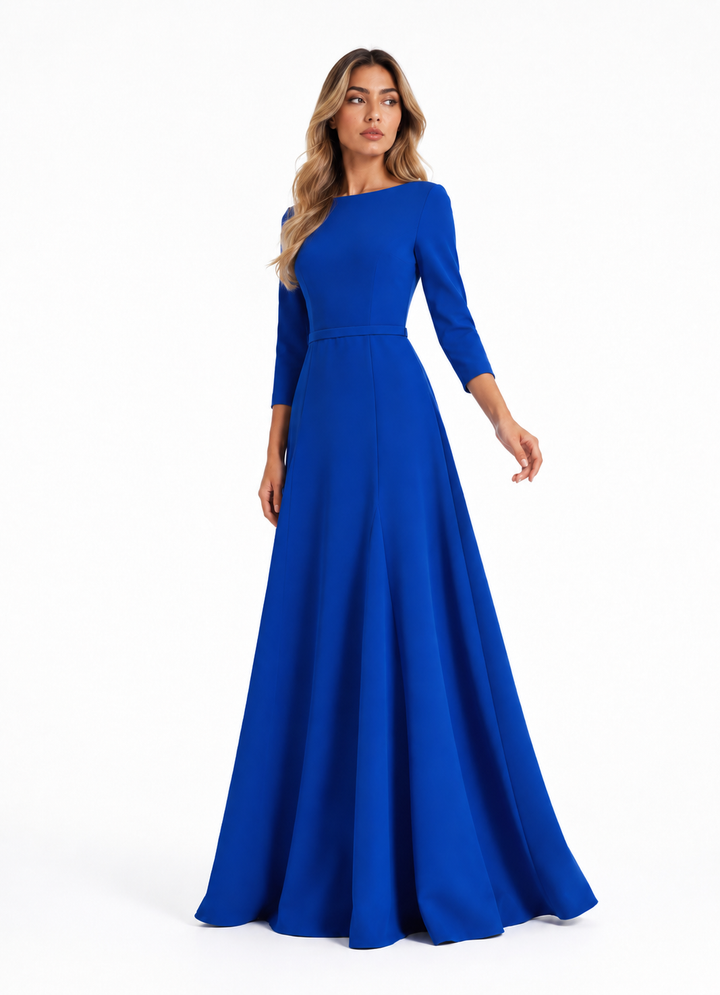 Royal Blue A-Line Maxi Dress - Sapphire