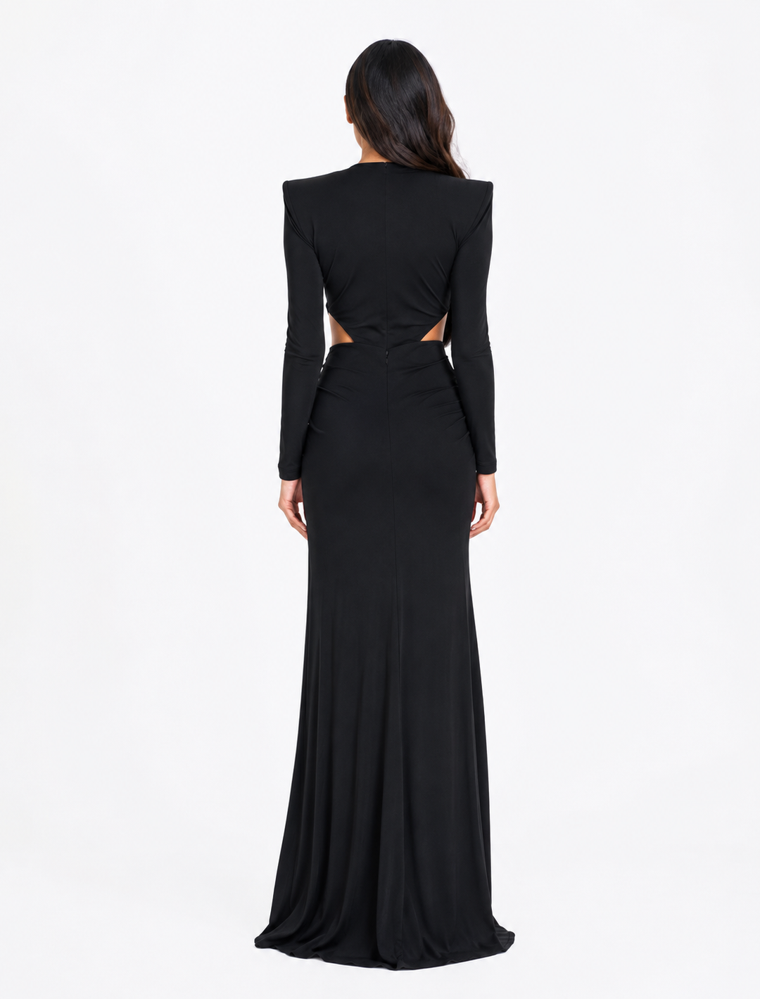 White Cut-Out Embellished Evening Gown – Celestine