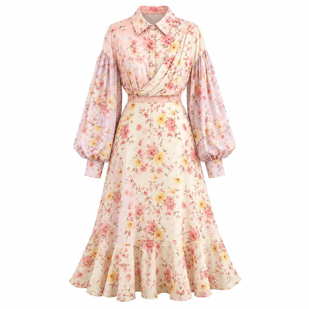 Pastel Garden Floral Maxi Dress - Blossom