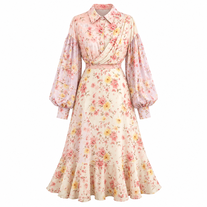 Pastel Garden Floral Maxi Dress - Blossom